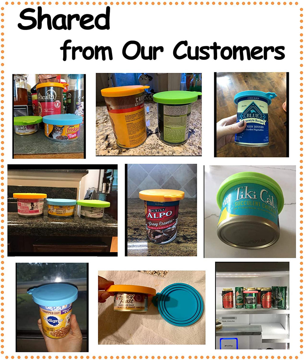 Silicone Pet Food Can Lids – Universal Reusable Covers for Dog & Cat Food Cans (Fits 3 Sizes)