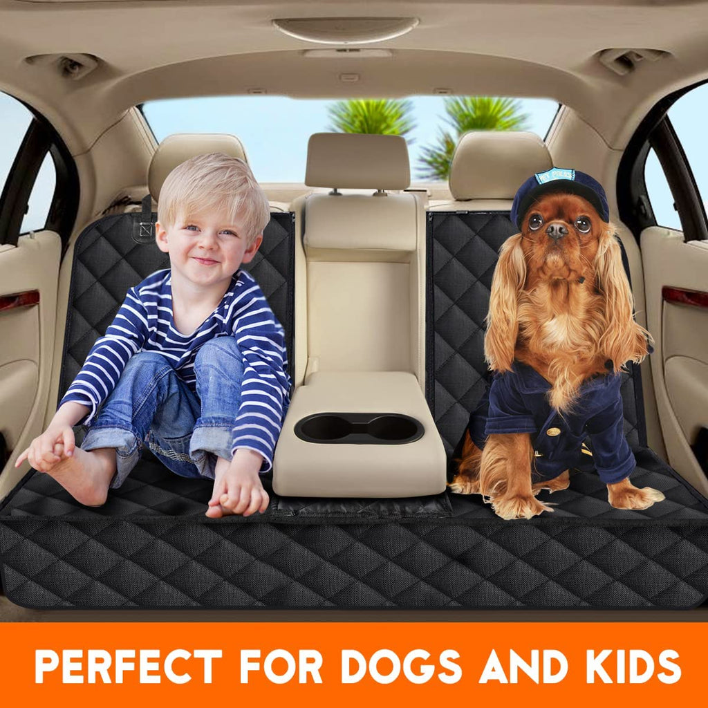 Waterproof Dog Car Seat Cover – Back Seat Protector for Cars, SUVs & Trucks with Armrest Access