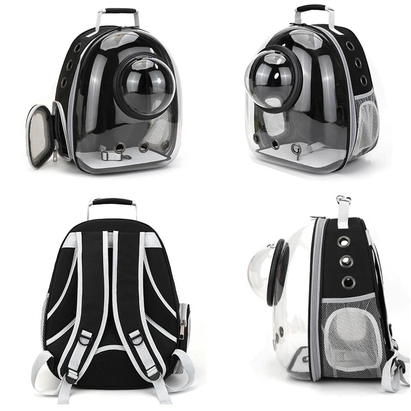 Transparent Pet Carrier Backpack – Breathable Space Capsule Backpack for Cats & Small Dogs
