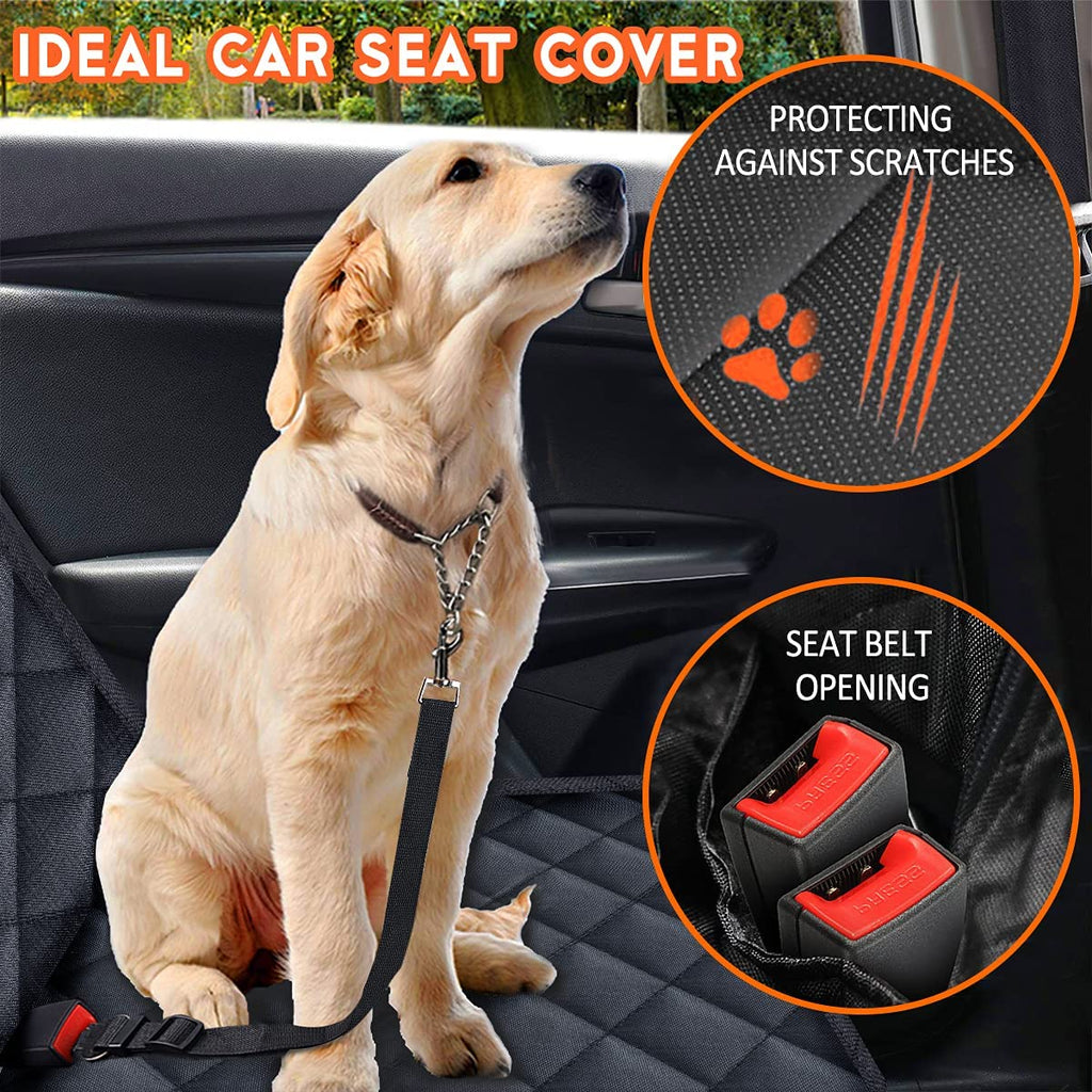 Waterproof Dog Car Seat Cover – Back Seat Protector for Cars, SUVs & Trucks with Armrest Access