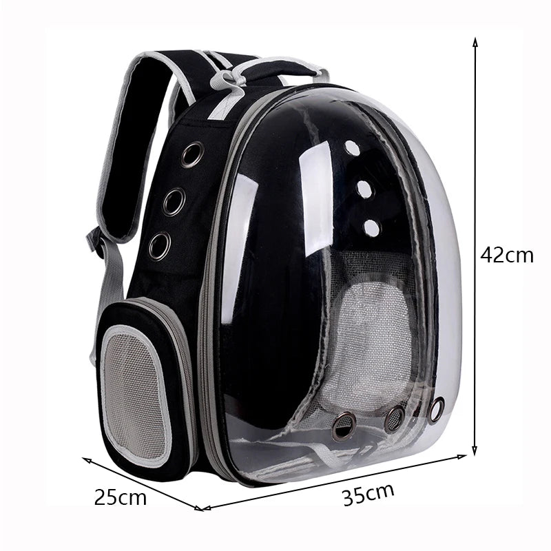 Transparent Pet Carrier Backpack – Breathable Space Capsule Backpack for Cats & Small Dogs