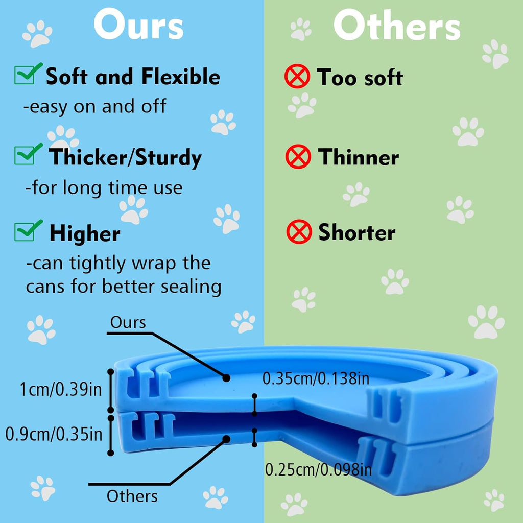Silicone Pet Food Can Lids – Universal Reusable Covers for Dog & Cat Food Cans (Fits 3 Sizes)