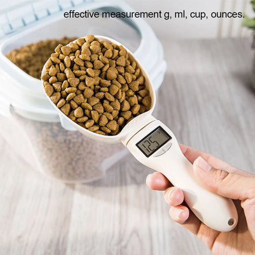 Digital Pet Food Measuring Scoop – Electronic Food Scale for Dog & Cat Food with LCD Display