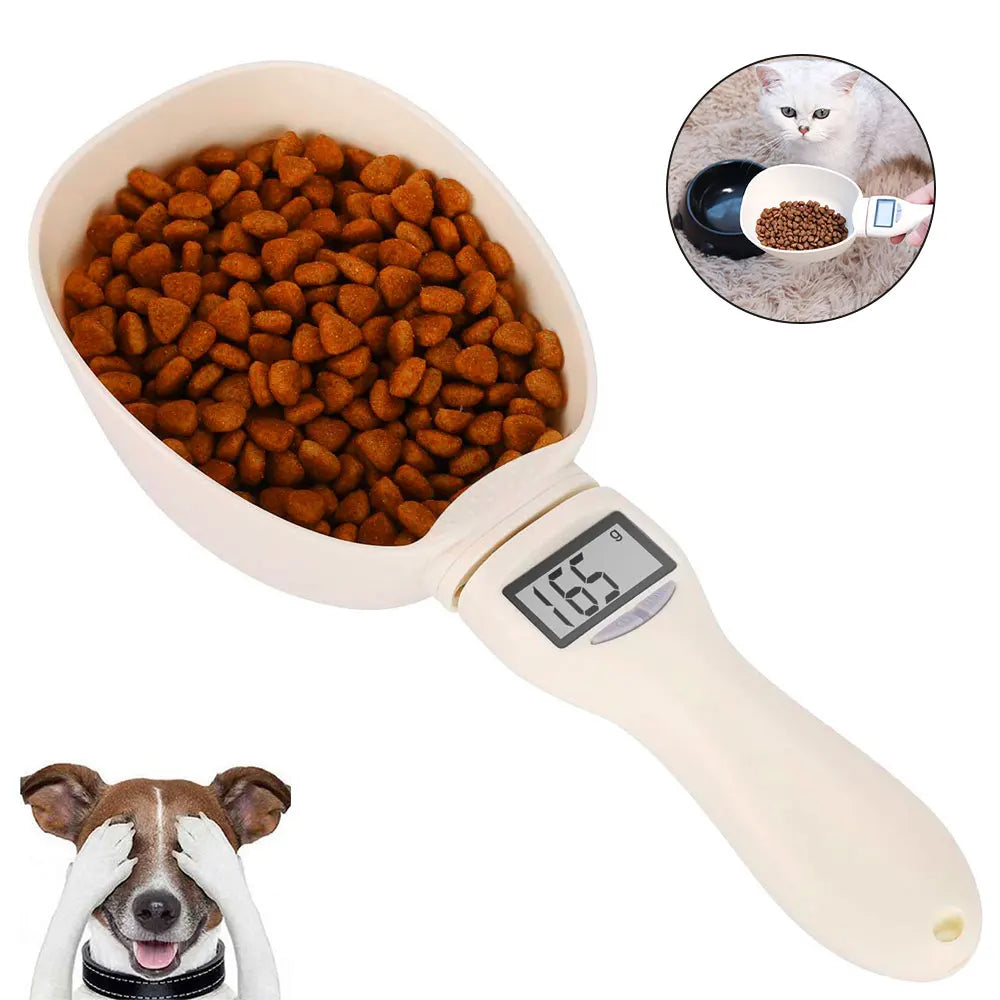 Digital Pet Food Measuring Scoop – Electronic Food Scale for Dog & Cat Food with LCD Display